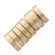 4x1mm Heishi Round Beads - Flat Drilled Discs - Fine Gold plated x10