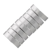 4x1mm Heishi Round Beads - Flat Drilled Discs - Silver Tone x10