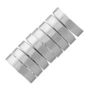 4x1mm Heishi Round Beads - Flat Drilled Discs - Silver Tone x50
