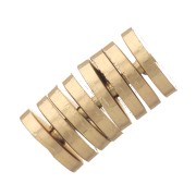 4x0.7mm Heishi round beads - flat drilled discs - Fine Gold plated x50