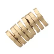 4x0.7mm Heishi round beads - flat drilled discs - Fine Gold plated x50