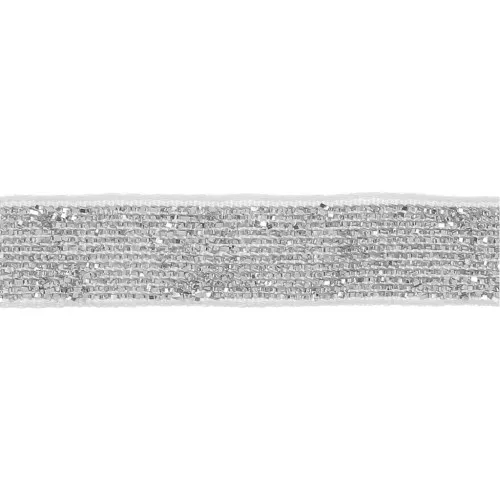 Ruban pailleté 10 mm Argenté x 2m