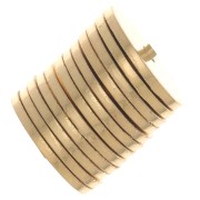 6x0.5mm Heishi round beads - Flat pierced discs - Fine Gold plated x10