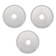 6x1mm Heishi Round Beads - Flat Drilled Discs - Silver Tone x10|raw }}