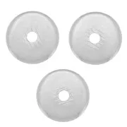 6x1mm Heishi Round Beads - Flat Drilled Discs - Silver Tone x10