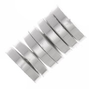 6x1mm Heishi Round Beads - Flat Drilled Discs - Silver Tone x10