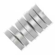 6x1mm Heishi Round Beads - Flat Drilled Discs - Silver Tone x10