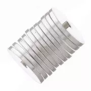 5x0.5mm 925 Sterling Silver Heishi beads - flat drilled discs x6