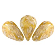 5x8mm Glass beads Amos® by Puca® - Opaque White New Picasso x10g