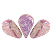 5x8mm Glass beads Amos® by Puca® - Opaque White Bronze x10g|raw }}