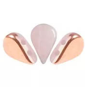 5x8mm Amos® Glass beads by Puca® - Light Pink Opal Capri Gold x10g