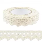 Adhesive fabric 17 mm Lace Ecru x2,5m