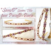 5x8mm Amos® Glass beads by Puca® - Light Pink Opal New Picasso x10g