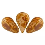 5x8mm Amos® Glass beads by Puca® - Light Pink Opal Travertin x10g