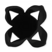 Spacer Flower 37 mm black x1