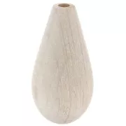 30x15mm Pear-shaped raw wooden bead to be decorated by Puca® - Jesse x1