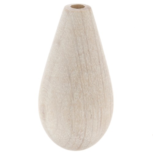 30x15mm Pear-shaped raw wooden bead to be decorated by Puca® - Jesse x1