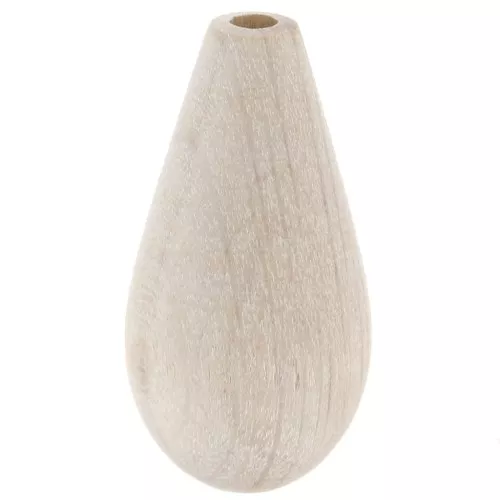 30x15mm Pear-shaped raw wooden bead to be decorated by Puca® - Jesse x1