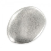 Irregular flat Oliv CCB 20x16 mm old silver tone x1|raw }}