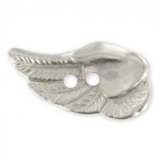 Button wing CCB 28 mm rhodium tone mat x1