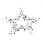 Motif rhinestones Hotfix étoile 26x17 cm Met Light Gold/Jet x1|raw }}