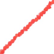 3mm Glass beads irregular faceted - Coral x33cm