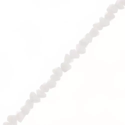 3mm Glass beads irregular faceted - Beige x33cm