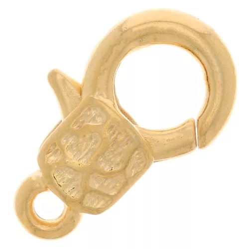 15mm Decorated Lobster Clasp - Fine Gold plated x1