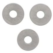 6x1mm Stainless steel 304 Heishi bead - flat disc x15