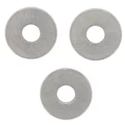 6x1mm Stainless steel 304 Heishi bead - flat disc x15