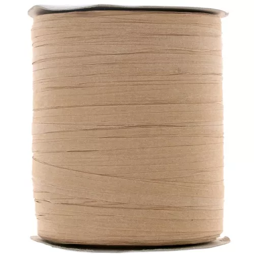 Imitation raffia thread to crochet and knit - Beige x100m