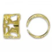 Clip On Earring Finding 9.5x6mm Gold tone x10