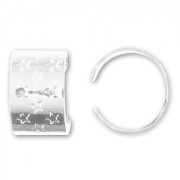 Clip On Earring Finding 11x7mm Silver tone x10|raw }}
