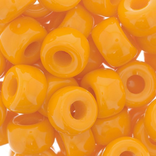Large hole beads - Pony Beads - 9 mm - Preciosa - Mandarin x15