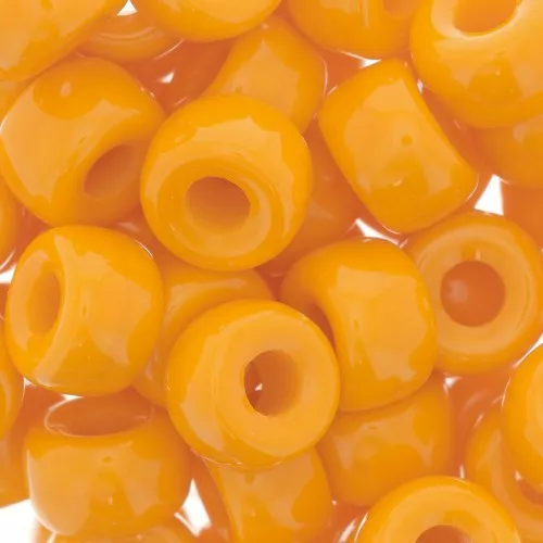 Large hole beads - Pony Beads - 9 mm - Preciosa - Mandarin x15