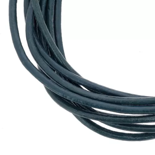 Leather cord 2mm Dark Blue x 2m