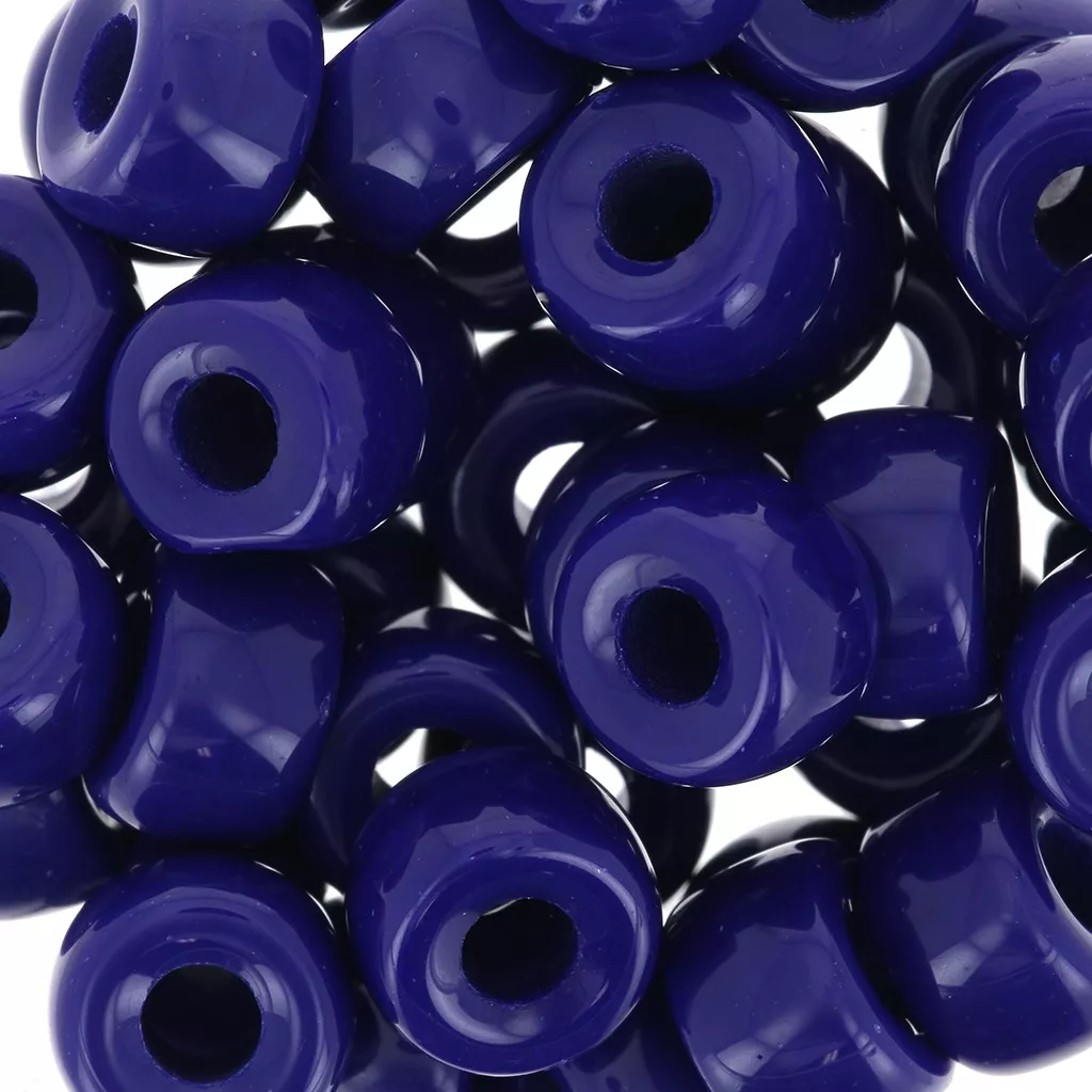 9mm Large Hole Beads Pony Beads Cobalt Blue x15 Perles Co