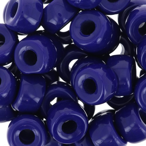 Large hole beads - Pony Beads - 9 mm - Preciosa - Cobalt Blue x15