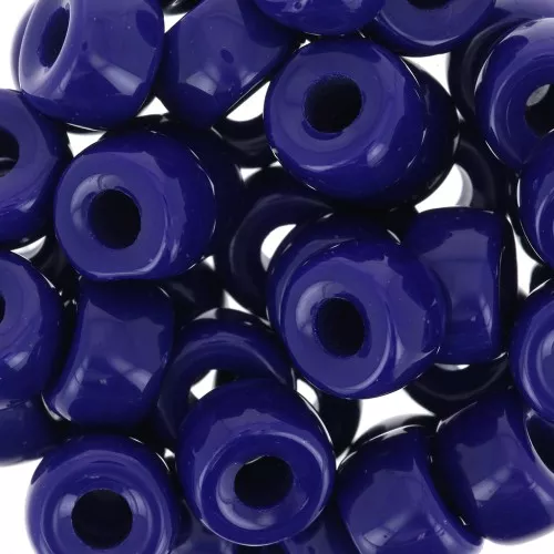 Large hole beads - Pony Beads - 9 mm - Preciosa - Cobalt Blue x15