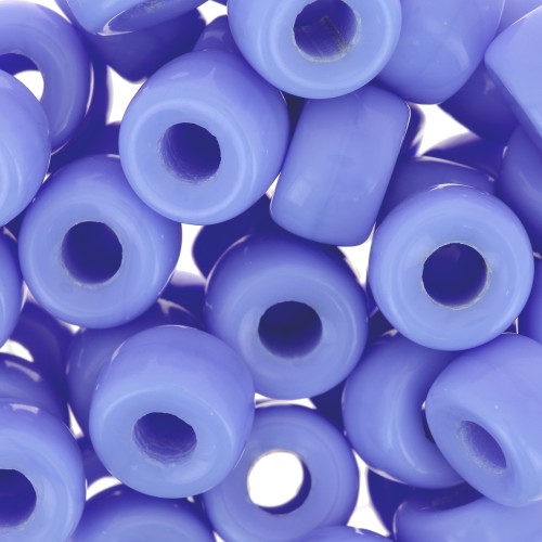 Large hole beads - Pony Beads - 9 mm - Preciosa - Light Blue Opaque x15