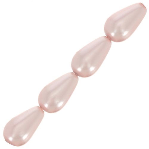 10x6mm Preciosa Pearshape Pearl - Rosaline x10