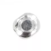 Round  beads 4 faces 5x4 mm 925 Sterling silverx5