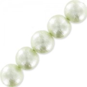 Cotton Pearls Miyuki 14 mm green aqua x4