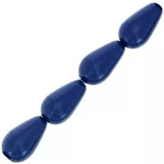 10x6mm Preciosa Pearshape Pearl - Navy Blue x10