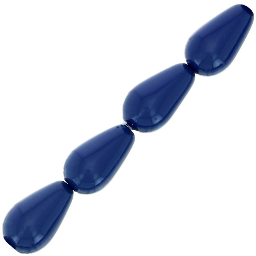 10x6mm Preciosa Pearshape Pearl - Navy Blue x10