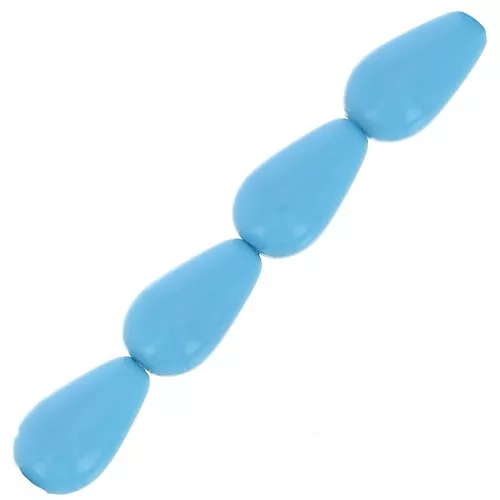 10x6mm Preciosa Pearshape Pearl - Aqua Blue x10