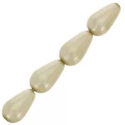10x6mm Preciosa Pearshape Pearl - Vanilla x10