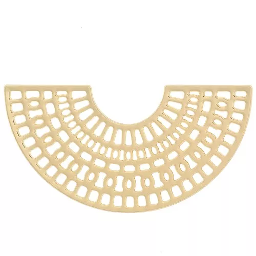 35.5x18mm Half-moon multi-hole spacer - Gold Tone x1