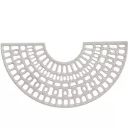 35.5x18mm Half-moon multi-hole spacer - Silver Tone x1