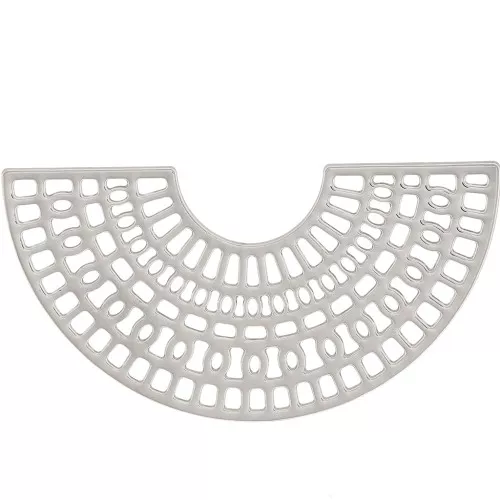 35.5x18mm Half-moon multi-hole spacer - Silver Tone x1
